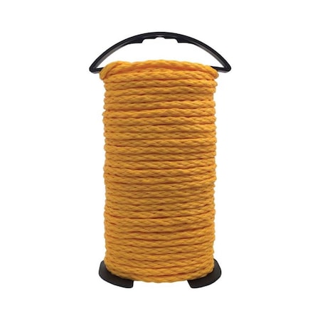 Captain Cold 0.25 in. x 100 ft. Yellow Hollow Braided Polypropylene Rope CA2742088